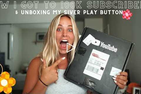 UNBOXING MY SILVER PLAY BUTTON & The Journey of How I Got to 100k!!! *crazy God story*