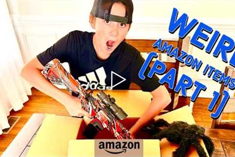 Unboxing the weirdest items on Amazon! #amazon #weird #unboxing #unboxingvideo #giveaway