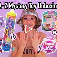 A-Z MYSTERY TOYS UNBOXING HAUL!!😱🎁🎉(A is for Aphmau, B is for Barbie, C is for...)🤔| Rhia..