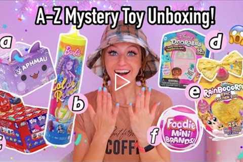 A-Z MYSTERY TOYS UNBOXING HAUL!!😱🎁🎉(A is for Aphmau, B is for Barbie, C is for...)🤔| Rhia..