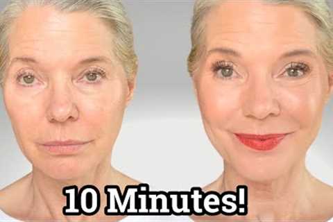 FULL FACE 10 MINUTES /10 PRODUCTS...FAST & EASY EVERY DAY MAKEUP ROUTINE...OVER 60 BEAUTY
