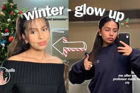 EXTREME HOLIDAY GLOW-UP | nails, hair, skincare! 🤍