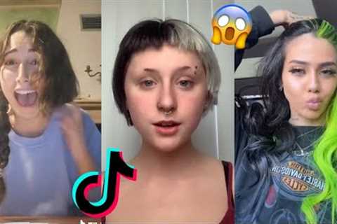 People cutting ✂/dying their hair at home (fails and wins) | tiktok compilation😱 💇‍♀️
