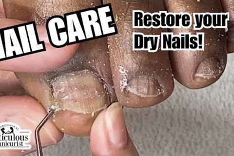 🤤 Nail Care Dry Toenails #nails #satisfying 🤤
