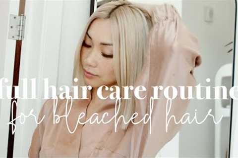 hair care routine for bleached blonde hair