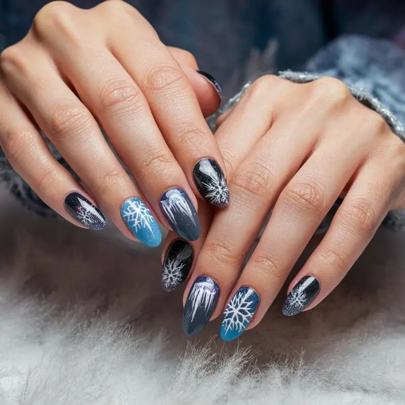 30 Dark Winter Nail Designs for a Bold Seasonal Look - Gloss and Vibes